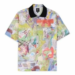 Brain Dead LEOMIS WORLD SHORT SLEEVE BUTTON UP SHIRT Shirts