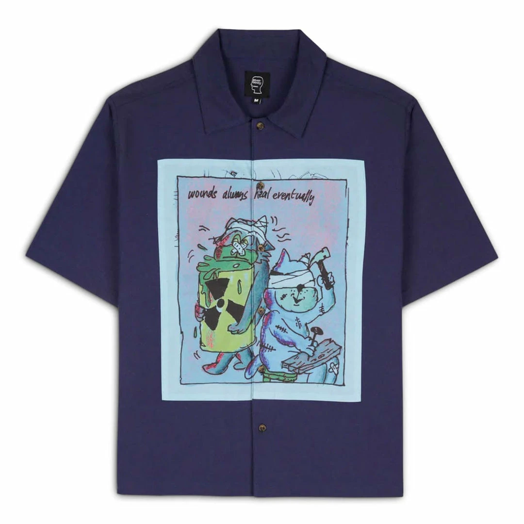 Best Pirce ๐ Brain Dead ๐ Shirts WOUNDS HEAL SHORT SLEEVE BUTTON UP ๐ Shirt โค๏ธ 1 Brain Dead Shirts WOUNDS HEAL SHORT SLEEVE BUTTON UP SHIRT