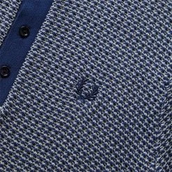 Fred Perry Shirts TWO COLOUR TEXTURE KNIT HENLEY