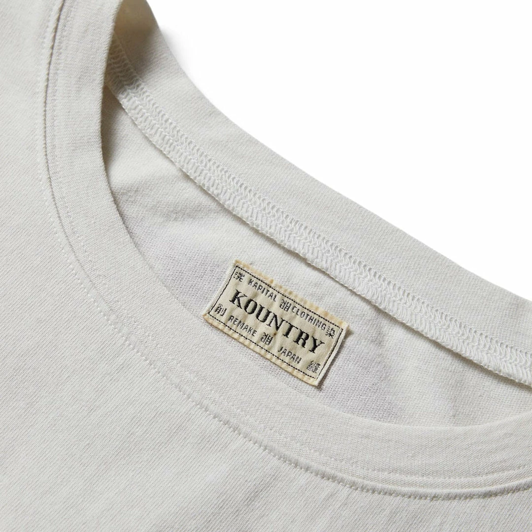 Budget π Kapital JERSEY 2TONES BIG POCKET T (BONE) π 5 Kapital JERSEY 2TONES BIG POCKET T (BONE)