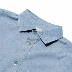 Cheap β Kapital CHAMBRAY WORK π SHIRT (SMILE) π 7 Kapital CHAMBRAY WORK SHIRT (SMILE)