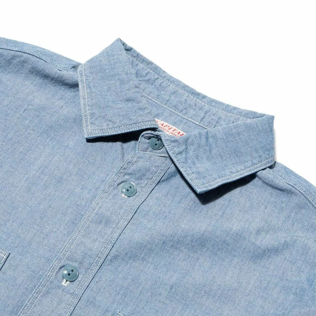Cheap β Kapital CHAMBRAY WORK π SHIRT (SMILE) π 3 Kapital CHAMBRAY WORK SHIRT (SMILE)