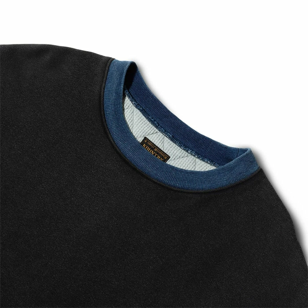 Discount π Kapital FLEECE KNIT X DENIM QUILTING NAVY 2TONES BIG SWEAT Hoodies & Sweatshirts π 3 Kapital FLEECE KNIT X DENIM QUILTING NAVY 2TONES BIG SWEAT Hoodies & Sweatshirts