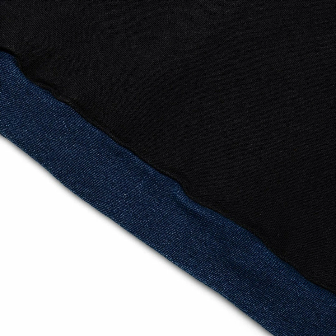 Discount π Kapital FLEECE KNIT X DENIM QUILTING NAVY 2TONES BIG SWEAT Hoodies & Sweatshirts π 6 Kapital FLEECE KNIT X DENIM QUILTING NAVY 2TONES BIG SWEAT Hoodies & Sweatshirts