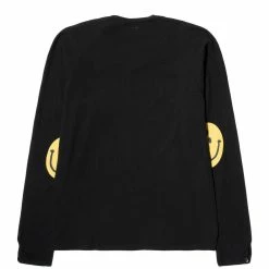 Kapital T-Shirts & Long Sleeves GAUZE JERSEY CHEF LONG SLEEVE T (SMILIE PATCH)