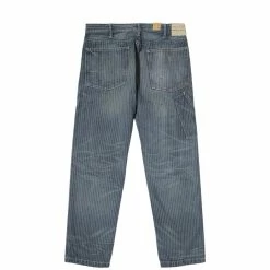 RRL STRAIGHT FIT STRIPED INDIGO PANTS (LATTING WORK) Bottoms