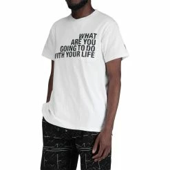 Engineered Garments CROSS CREW NECK T-SHIRT T-Shirts & Long Sleeves