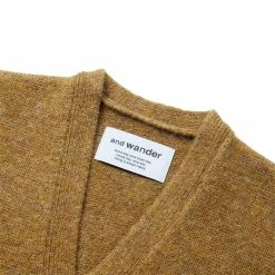 And Wander SHETLAND WOOL CARDIGAN
