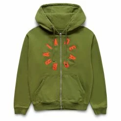 Brain Dead COLLEGIATE ZIP UP HOODIE