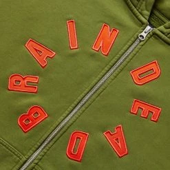 Brain Dead COLLEGIATE ZIP UP HOODIE