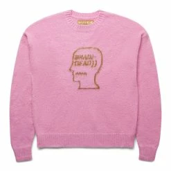 Brain Dead Knitwear SUPERFUZZ LOGOHEAD CREWNECK SWEATER