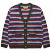 Brain Dead TEDDY FUR STRIPED CARDIGAN