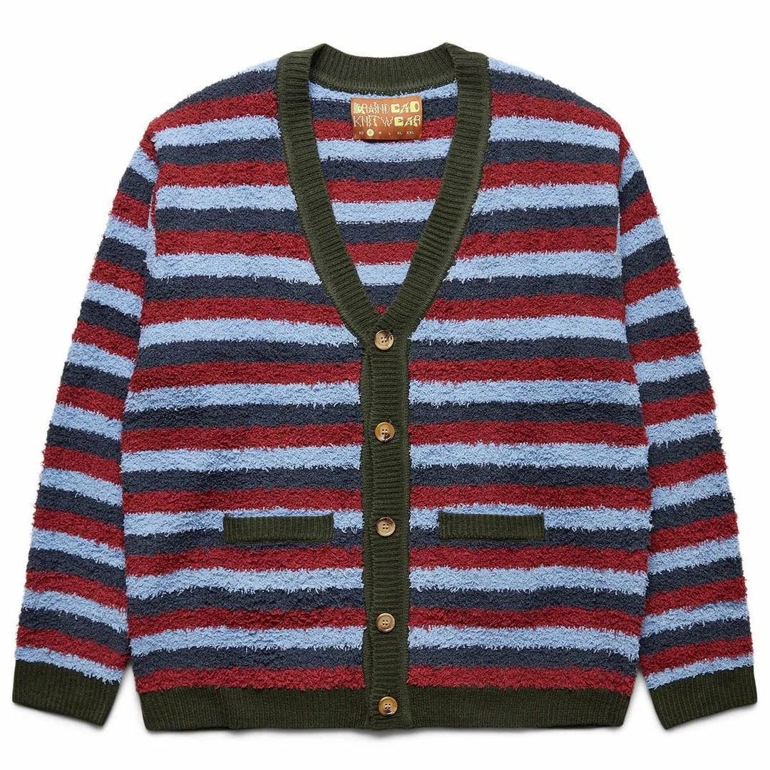 Promo βοΈ Brain Dead TEDDY FUR STRIPED CARDIGAN π₯ 1 Brain Dead TEDDY FUR STRIPED CARDIGAN