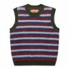 Brain Dead TEDDY FUR STRIPED VEST Knitwear