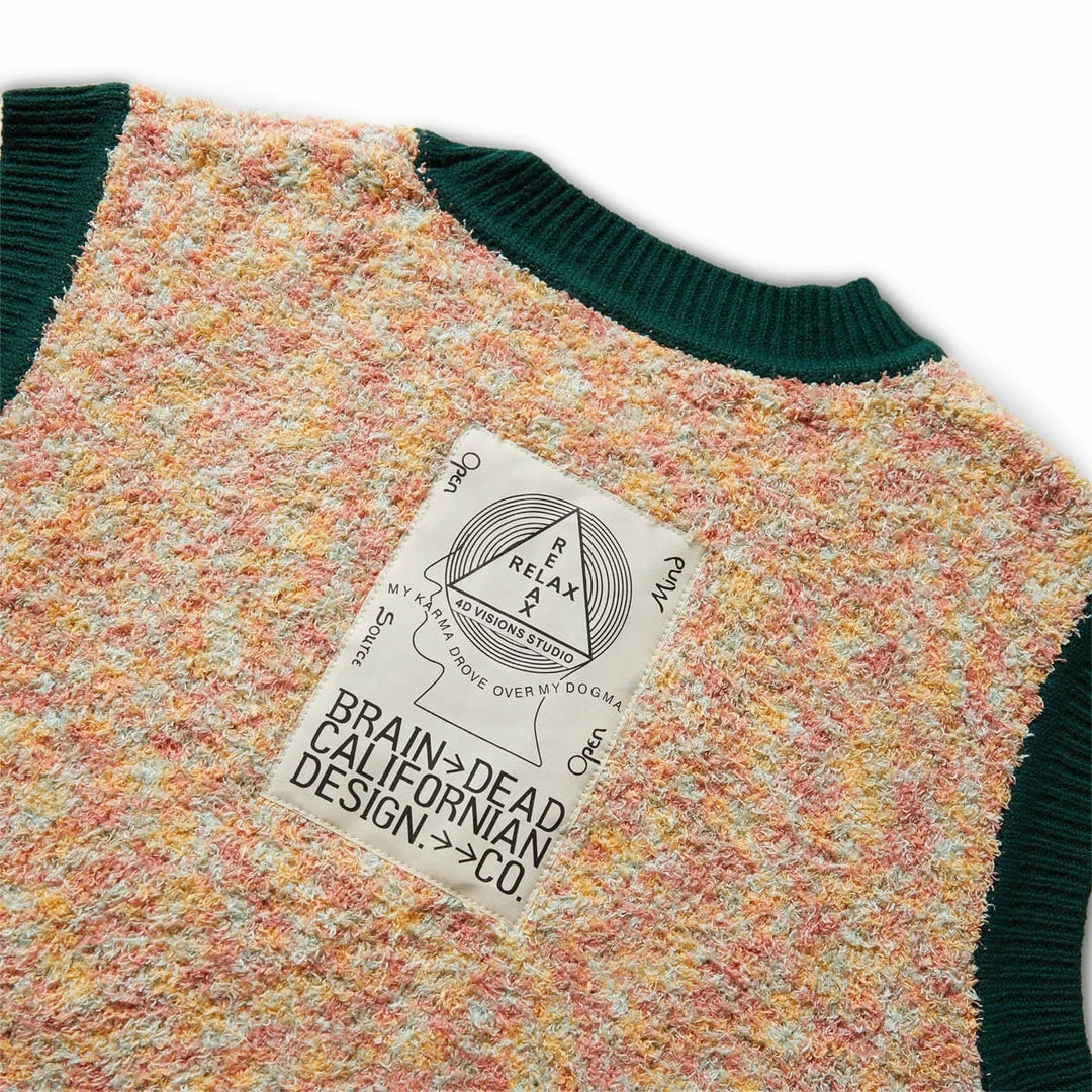 Discount 🛒 Brain Dead TEDDY FUR STRIPED VEST Knitwear 🤩 3 Brain Dead TEDDY FUR STRIPED VEST Knitwear