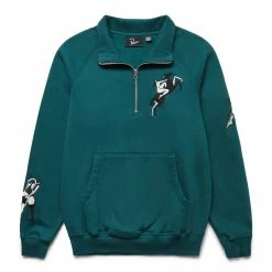 By Parra LIFE EXPERIENCE HALF ZIP SWEATSHIRT Hoodies & Sweatshirts