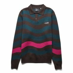 By Parra ONE WEIRD WAVE KNITTED POLO SHIRT