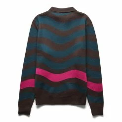 By Parra ONE WEIRD WAVE KNITTED POLO SHIRT