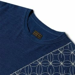 Budget β Kapital T-Shirts & Long Sleeves IDG JERSEY CREW T (THUNDER SASHIKO) π 6 Kapital T-Shirts & Long Sleeves IDG JERSEY CREW T (THUNDER SASHIKO)