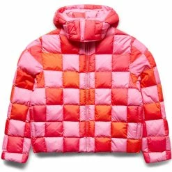 ERL GRADIENT CHECKER HOODED PUFFER COAT WOVEN Outerwear