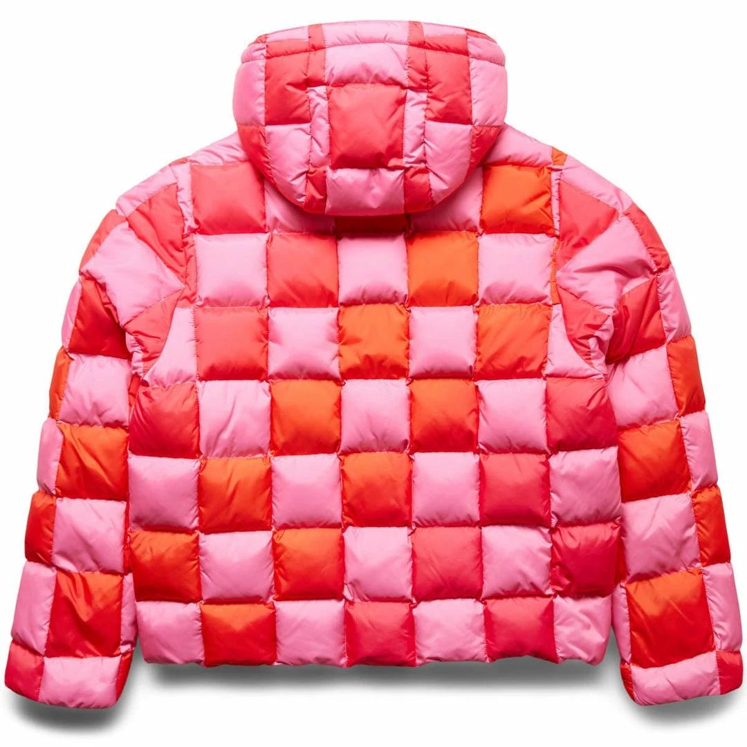 Deals ❤️ ERL GRADIENT CHECKER HOODED PUFFER 🧥 COAT WOVEN Outerwear 😍 2 ERL GRADIENT CHECKER HOODED PUFFER COAT WOVEN Outerwear