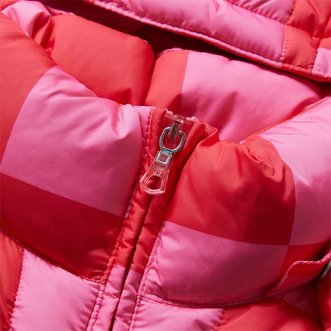 Deals ❤️ ERL GRADIENT CHECKER HOODED PUFFER 🧥 COAT WOVEN Outerwear 😍 4 ERL GRADIENT CHECKER HOODED PUFFER COAT WOVEN Outerwear