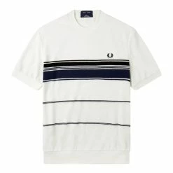 Fred Perry T-Shirts & Long Sleeves STRIPED TOWELLING T-SHIRT