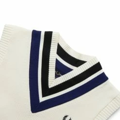 Fred Perry STRIPED V-NECK KNITTED TANK Knitwear