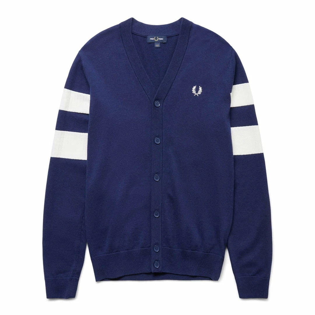 Best Sale π Fred Perry TIPPED SLEEVE CARDIGAN 𧨠1 Fred Perry TIPPED SLEEVE CARDIGAN