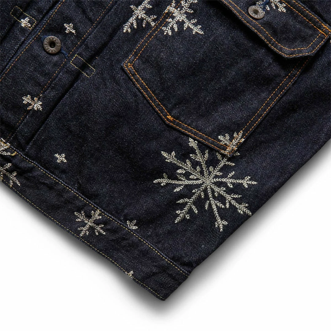 Wholesale 𧨠Kapital 14OZ DENIM SNOW EMBROIDERY 1ST JKT π― 3 Kapital 14OZ DENIM SNOW EMBROIDERY 1ST JKT