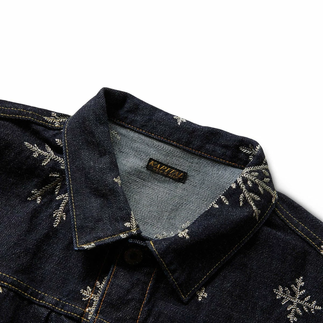 Wholesale 𧨠Kapital 14OZ DENIM SNOW EMBROIDERY 1ST JKT π― 4 Kapital 14OZ DENIM SNOW EMBROIDERY 1ST JKT