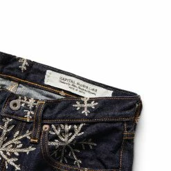 Kapital 14OZ DENIM SNOW EMBROIDERY 5P TH STRAIGHT