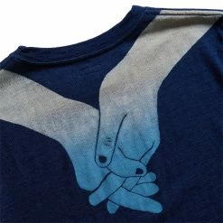 Kapital T-Shirts & Long Sleeves IDG JERSEY CREW T (BLUE HANDS)