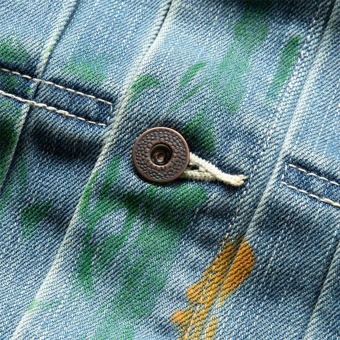 Discount π Liberaiders PAINT SPLATTER DENIM JACKET Outerwear βοΈ 6 Liberaiders PAINT SPLATTER DENIM JACKET Outerwear