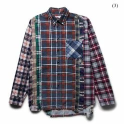 Needles FLANNEL SHIRT - 7 CUTS SHIRT (L) Shirts