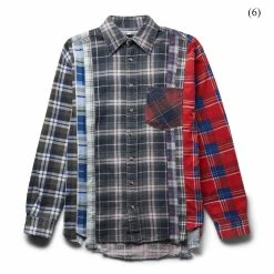 Needles Shirts FLANNEL SHIRT - 7 CUTS SHIRT (M)
