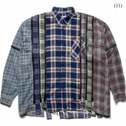 Needles FLANNEL SHIRT - 7 CUTS ZIPPED WIDE SHIRT