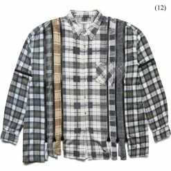 Needles FLANNEL SHIRT - 7 CUTS ZIPPED WIDE SHIRT