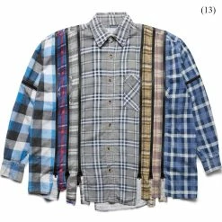 Needles FLANNEL SHIRT - 7 CUTS ZIPPED WIDE SHIRT