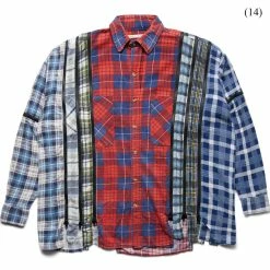 Needles FLANNEL SHIRT - 7 CUTS ZIPPED WIDE SHIRT