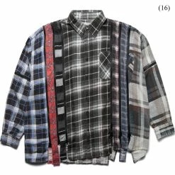 Needles FLANNEL SHIRT - 7 CUTS ZIPPED WIDE SHIRT
