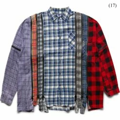 Needles FLANNEL SHIRT - 7 CUTS ZIPPED WIDE SHIRT