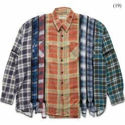 Needles FLANNEL SHIRT - 7 CUTS ZIPPED WIDE SHIRT