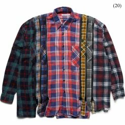 Needles FLANNEL SHIRT - 7 CUTS ZIPPED WIDE SHIRT