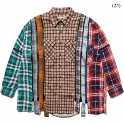 Needles FLANNEL SHIRT - 7 CUTS ZIPPED WIDE SHIRT