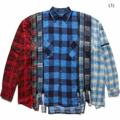 Needles FLANNEL SHIRT - 7 CUTS ZIPPED WIDE SHIRT