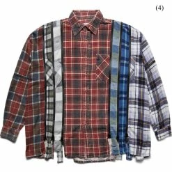 Needles FLANNEL SHIRT - 7 CUTS ZIPPED WIDE SHIRT
