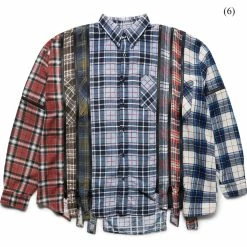 Needles FLANNEL SHIRT - 7 CUTS ZIPPED WIDE SHIRT