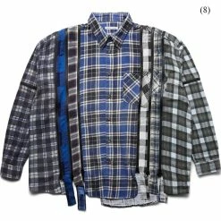 Needles FLANNEL SHIRT - 7 CUTS ZIPPED WIDE SHIRT