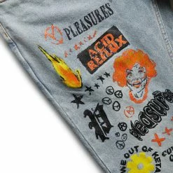 Pleasures Bottoms REFLUX 5 POCKET DENIM
